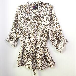 Love Carson Kressley leopard cinch tie jacket 2X